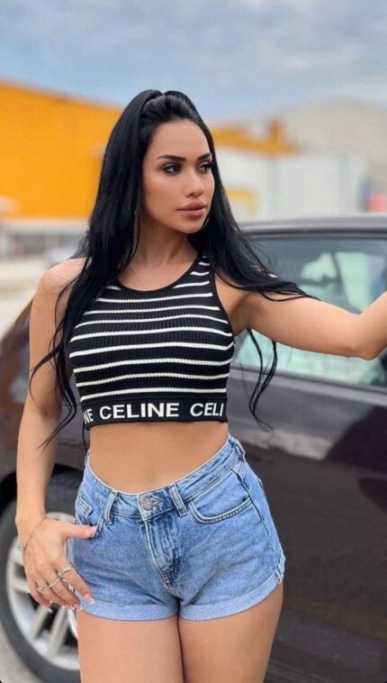 1432 CELİNE YAZILI ATLET SİYAH