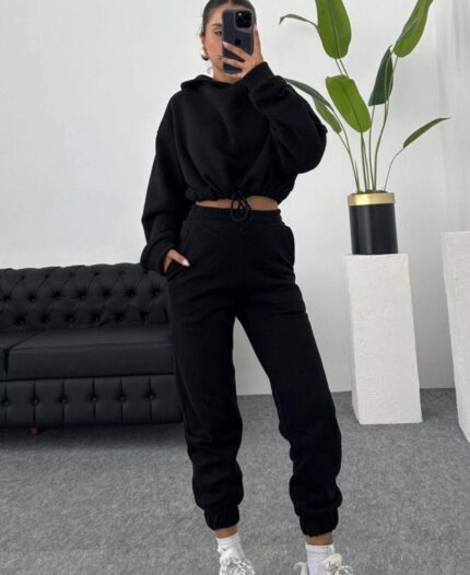 154802 CROP TAKIM SİYAH