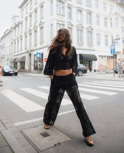 4047 DANTELLİ TAKIM SİYAH