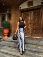 3716-1 DESENLİ Fİ SATEN ETEK BEBE MAVİSİ