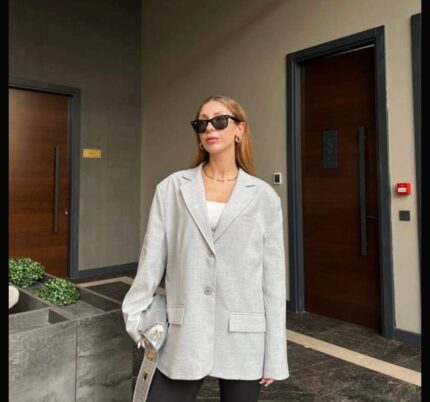 3915 İKİ DÜĞMELİ CEKET ANTRASİT