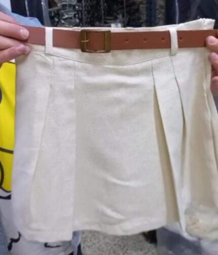 3282 KETEN ŞORTLU ETEK AÇIK BEJ