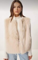 858 KÜRK YELEK KREM