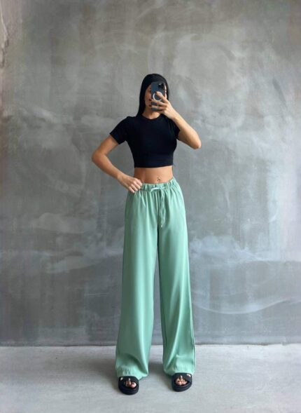 3879 KUŞGÖZÜ PANTOLON AÇIK YEŞİL