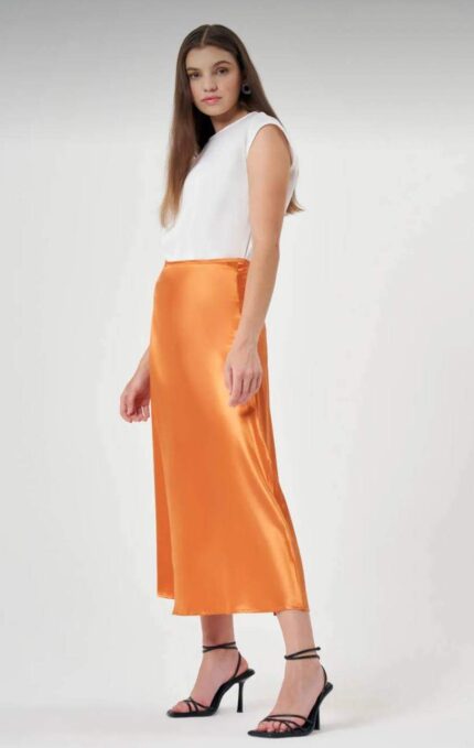 8112 MIDI BOY SATEN ETEK TURUNCU