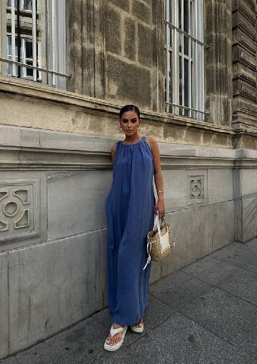 3982 OMUZU KUŞAKLI ELBİSE ANTRASİT