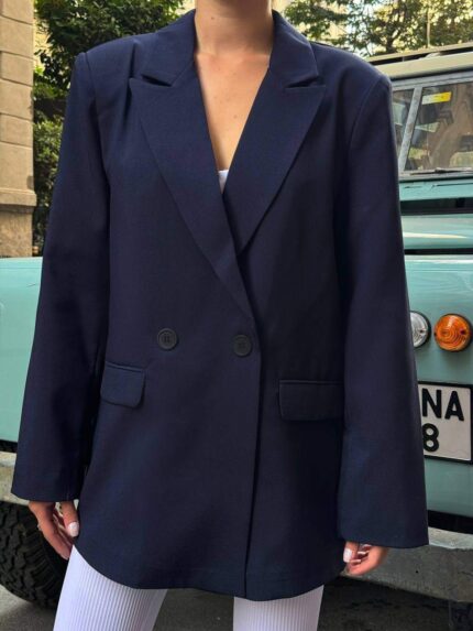 35001 POLİ VİSKON CEKET LACİVERT