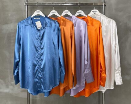 30990 SATEN GÖMLEK KIBRIS KIRMIZI