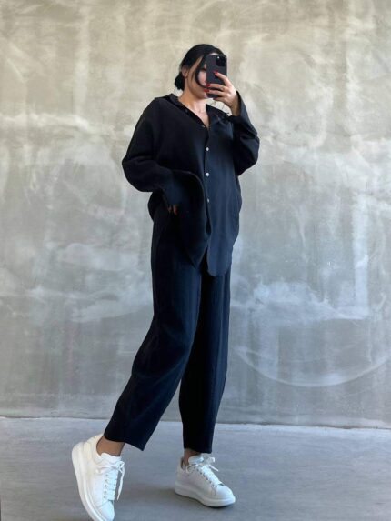 3565-1 STANDART GÖMLEK TENSEL TAKIM ANTRASİT