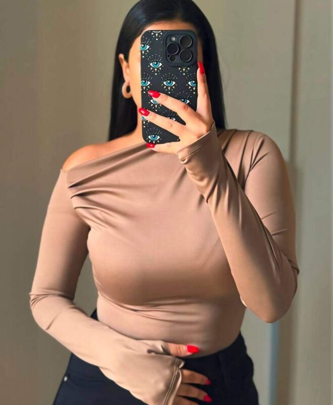 922 YAKA DETAY BLUZ BEJ